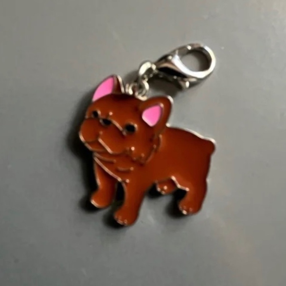 Frenchie french bulldog keychain charm